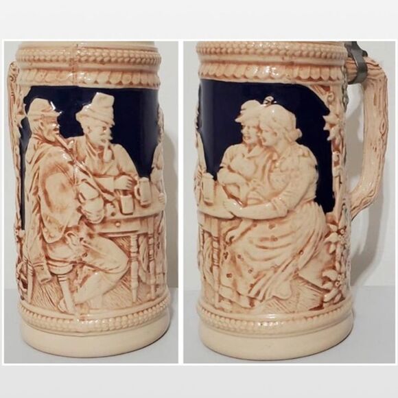 Vintage German Beer Stein Mug Love Collectable Lidded - Picture 3 of 12